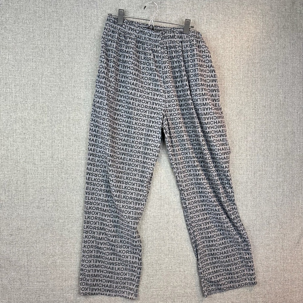 Michael Kors Pants All Over‎ Logo Print Lounge Gray Casual Comfy